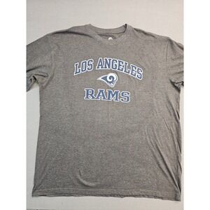 Majestic Los Angeles Rams Mens 4XT T Shirt Gray NFL Football Graphic Tee